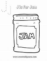 Jam Coloring Printable Sara Silly Sweet Little sketch template