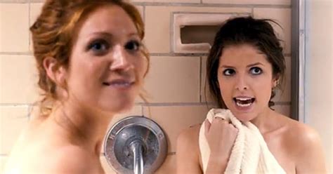 Anna Kendrick Filming Shower Scene With Brittany Snow In