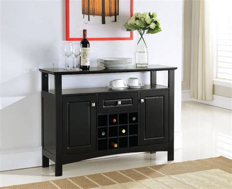 kaleb sideboard buffet bar cabinet  wine rack open shelf drawer