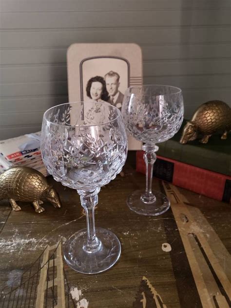 Vintage Pair Of Very Large Wine Glasses Huge Goblets Etsy Wedding