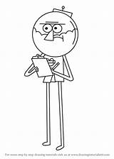 Regular Show Benson Drawing Draw Step Tv Tutorials Drawingtutorials101 Cartoon sketch template