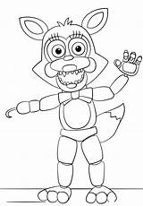 Coloring Foxy Funtime Freddy Pages Nights Five Freddys Print Fnaf Search Again Bar Case Looking Don Use Find Top sketch template