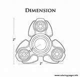 Spinner Fidget Coloring Pages Dimension Size Printable Print Spinners Getcolorings sketch template