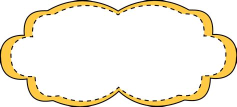 Yellow Stitched Frame Free Clip Art Frames