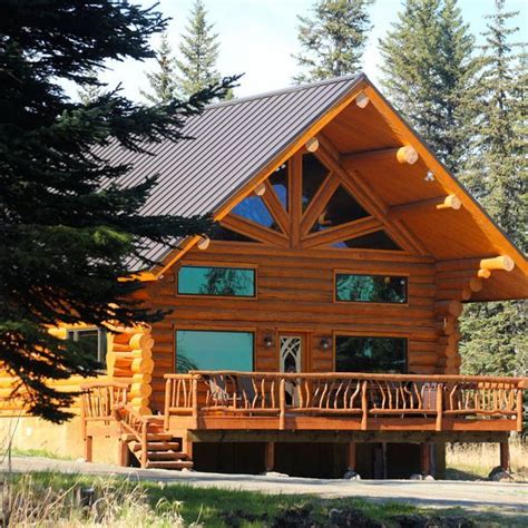 uniquely alaska real log vacation homes located   natural  acre homestead anchor point