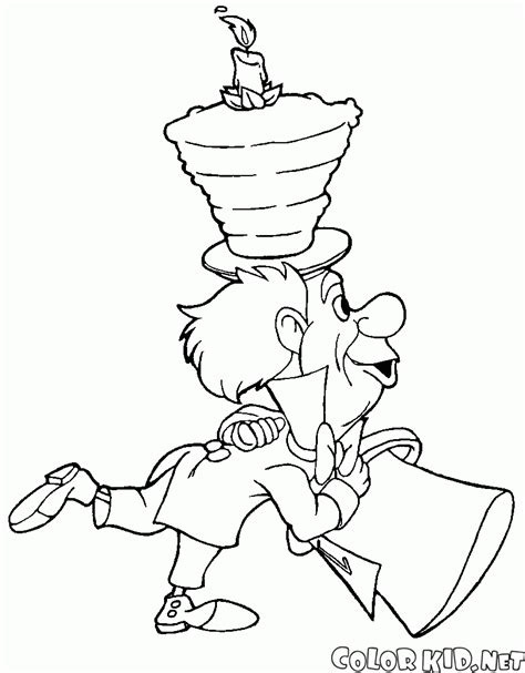 coloring page mad hatter