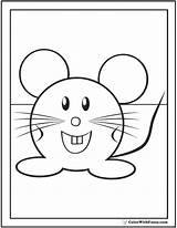 Mouse Cute Coloring Pages Printable Print Colorwithfuzzy sketch template