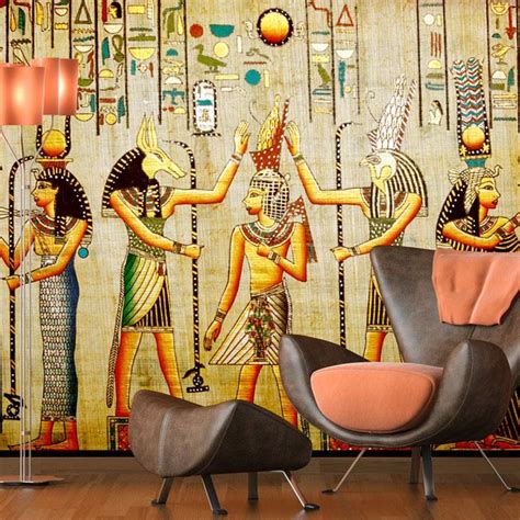 Ancient Egyptian Pharaoh Entrance Corridor Mural Wallpaper