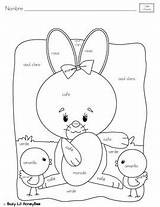 Easter Coloring Spanish Differentiated Subject sketch template