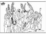Sunday Occasions Holidays Ramos Gesù Rameaux Gerusalemme Entra Compartiendo Recopilando Dimanche sketch template