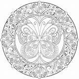 Mandala Coloring Pages Hard Printable Adults Butterfly Wolf Complex Color Detailed Difficult Flower Getcolorings Print Books Colorin Colorings Getdrawings Lotus sketch template