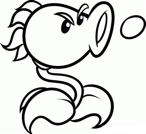 peashooter coloring pages imagui