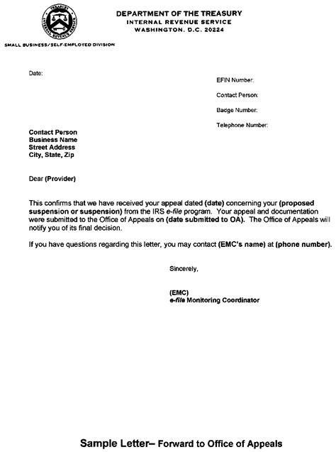 business  change irs sample letter