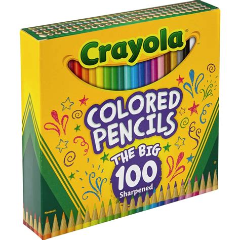 crayola  count colored pencils unique colors pre sharpened