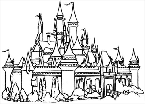 castle coloring page supercoloringcom