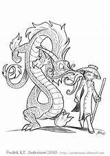 Andersson Fredrik Elfwood Dragon Comic Comics Funny Fantasy Dnd Sci Fi Coloring Pages sketch template