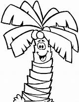 Coloring Tree Coconut Palm Trees Pages Clipart Outline Kids Drawing Cliparts Colouring Smiling Clipartbest Az Library Smile Getdrawings sketch template