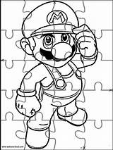 Mario Jigsaw Rompecabezas Puppet Niños Getdrawings Kart Websincloud sketch template