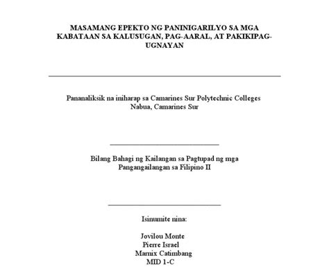 critique paper tagalog  background   study