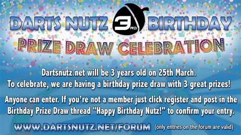 darts forum birthday prize draw youtube