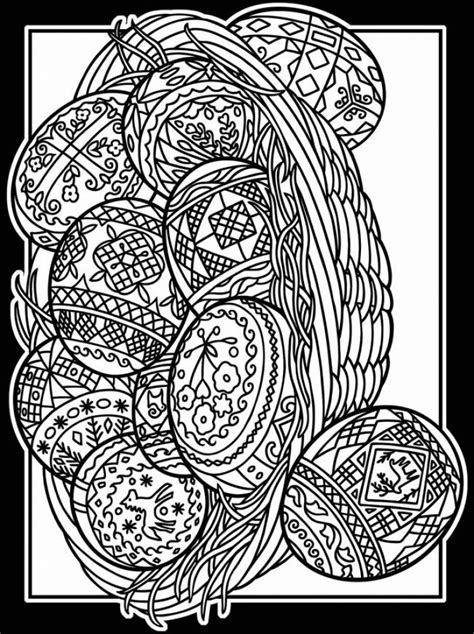 easter egg hard coloring pages  adults