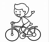 Coloring Pages Bike Riding Clip Bicycle Boy Color Printable Spirit Rider Silhouette Helmet Cycling Biycle Figure Stick Comments Use Getcolorings sketch template