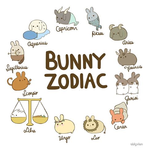 bunny zodiac  oblyvian redbubble