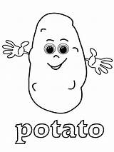 Potato Coloring Vegetables Sweet Bean Potatoes Mr Mashed Cartoon Vegetable Drawing Getcolorings Printable Template Getdrawings Tomato Recommended sketch template