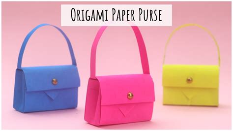 origami paper handbag paper purse youtube