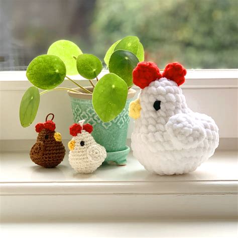 chicken crochet pattern diy fluffies