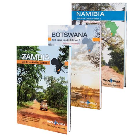namibia botswana zambia  drive guide books combo  tracksafrica
