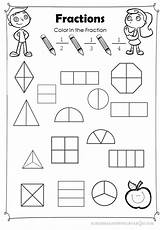 Fractions Worksheets Color Coloring Math Worksheet Kids Basic Grade Sheet Identify Printable Kindergarten Activities Beginner Choose Board 1st Maths Printables sketch template