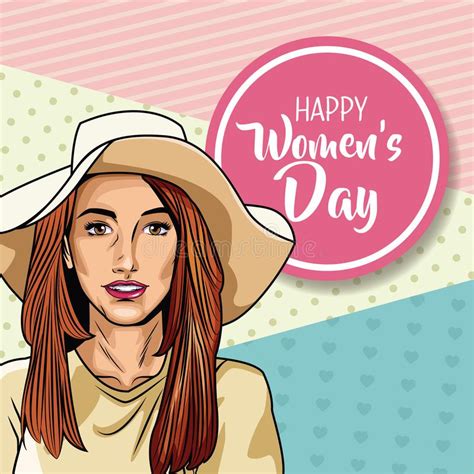Happy Womens Day Design Stock Vector Illustration Of Female 66864321