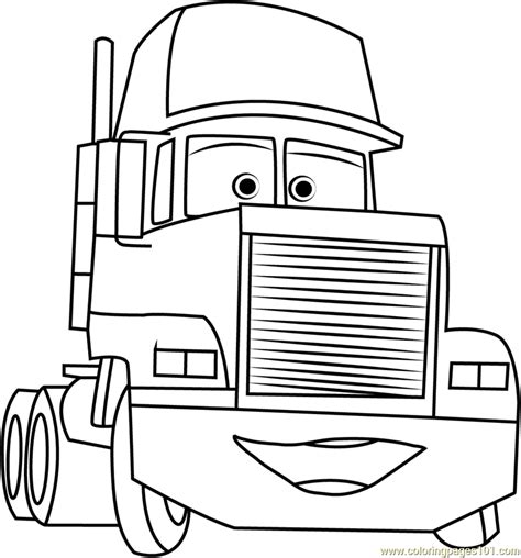 mack coloring page  kids cars printable coloring page