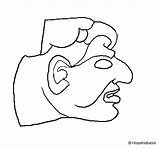 Statue Stone Head Coloring Maya Coloringcrew sketch template