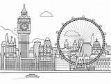 London Eye Coloring Colouring Pages City Sketch Drawing Books Print Amazon Book Color Fire Great Template Pinu Zdroj sketch template