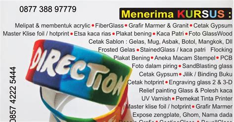 Modul : Display acrylic, Sablon, Emboss, Flocking, Frosted