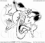 Mad Dog Outline Attacking Toonaday Illustration Cartoon Royalty Rf Clip Ron Leishman 2021 sketch template