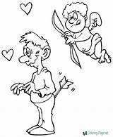 Cupid Coloring Pages Arrow sketch template