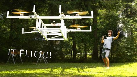 diy human flying drone   test flight youtube