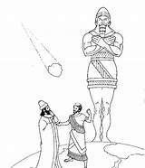 King Nebuchadnezzar Coloring Statue Pages Dream Printable Activities Bible Meteor Kids Daniel Sun Babylon Children Nebuchadnezzars sketch template