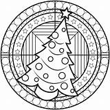 Mandala Christmas Coloring Mandalas Children Tree Simple Difficulty Level Too Difficult Normal Suitable Neither Adults Standard Want Which Who Will sketch template