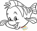 Flounder Mermaid Goofy sketch template