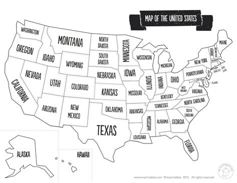 printable  maps  states outlines  america united states