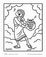Apollo God sketch template