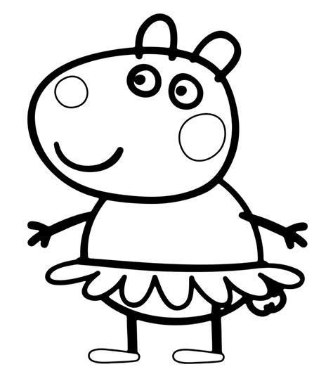 peppa pig coloring pages  swimwear  printable coloring pages