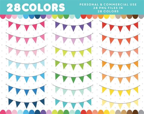 pennant flags clipart   colors cl  pennant flags digital
