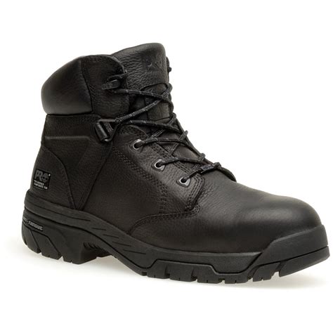 timberland pro helix waterproof composite toe boots black  work boots