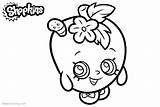 Coloring Apple Pages Shopkins Blossom Lineart Printable Kids sketch template