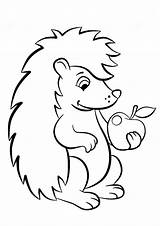 Hedgehog Coloring Pages Kids Cute Animal Printable Choose Board Bestcoloringpagesforkids sketch template